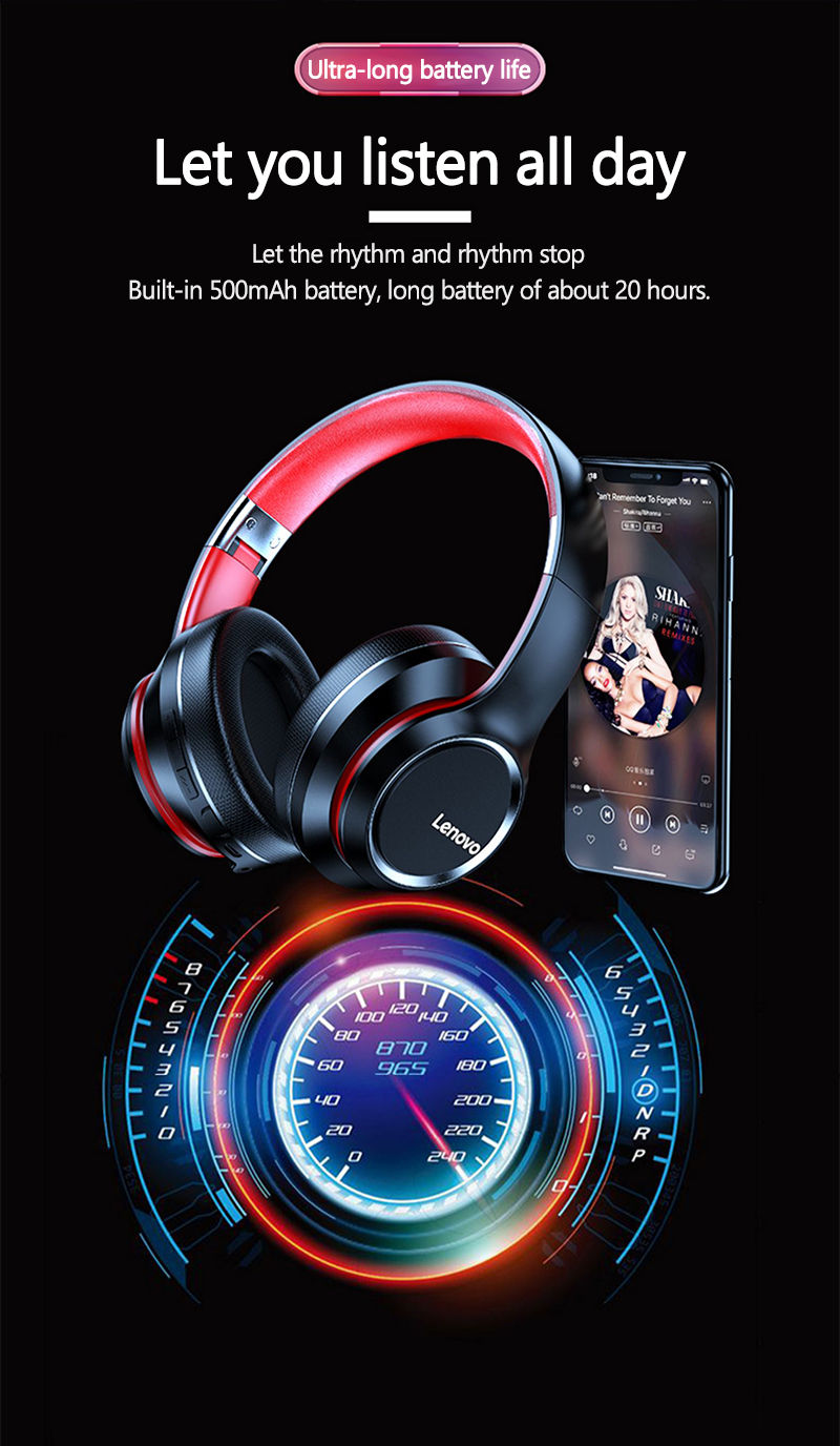 Thumbnail: Black and red headphones with a smartphone playing a video