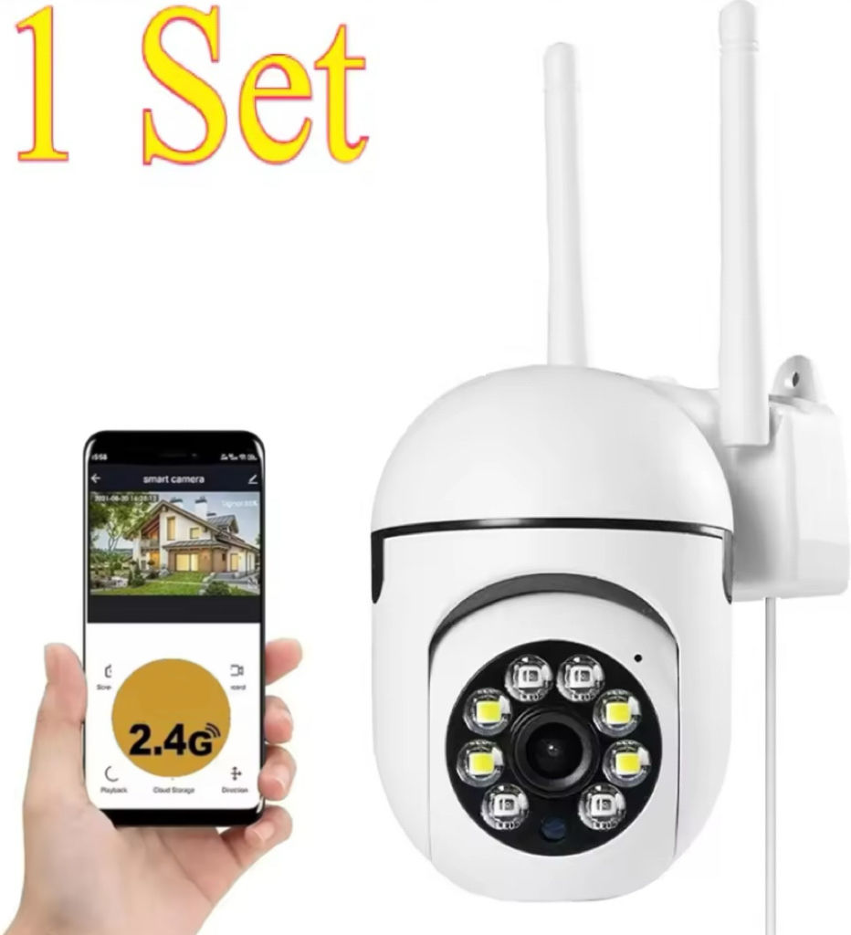 Thumbnail: White outdoor security camera with smartphone app