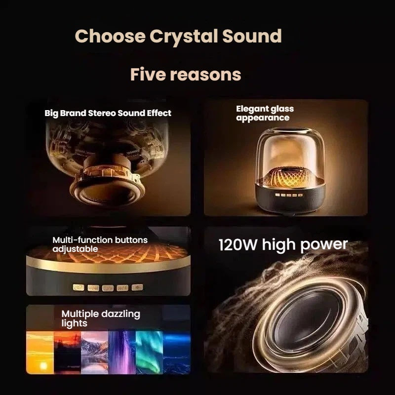 Thumbnail: Crystal Sound product features: elegant design, 120W power, dazzling lights, multi-function buttons