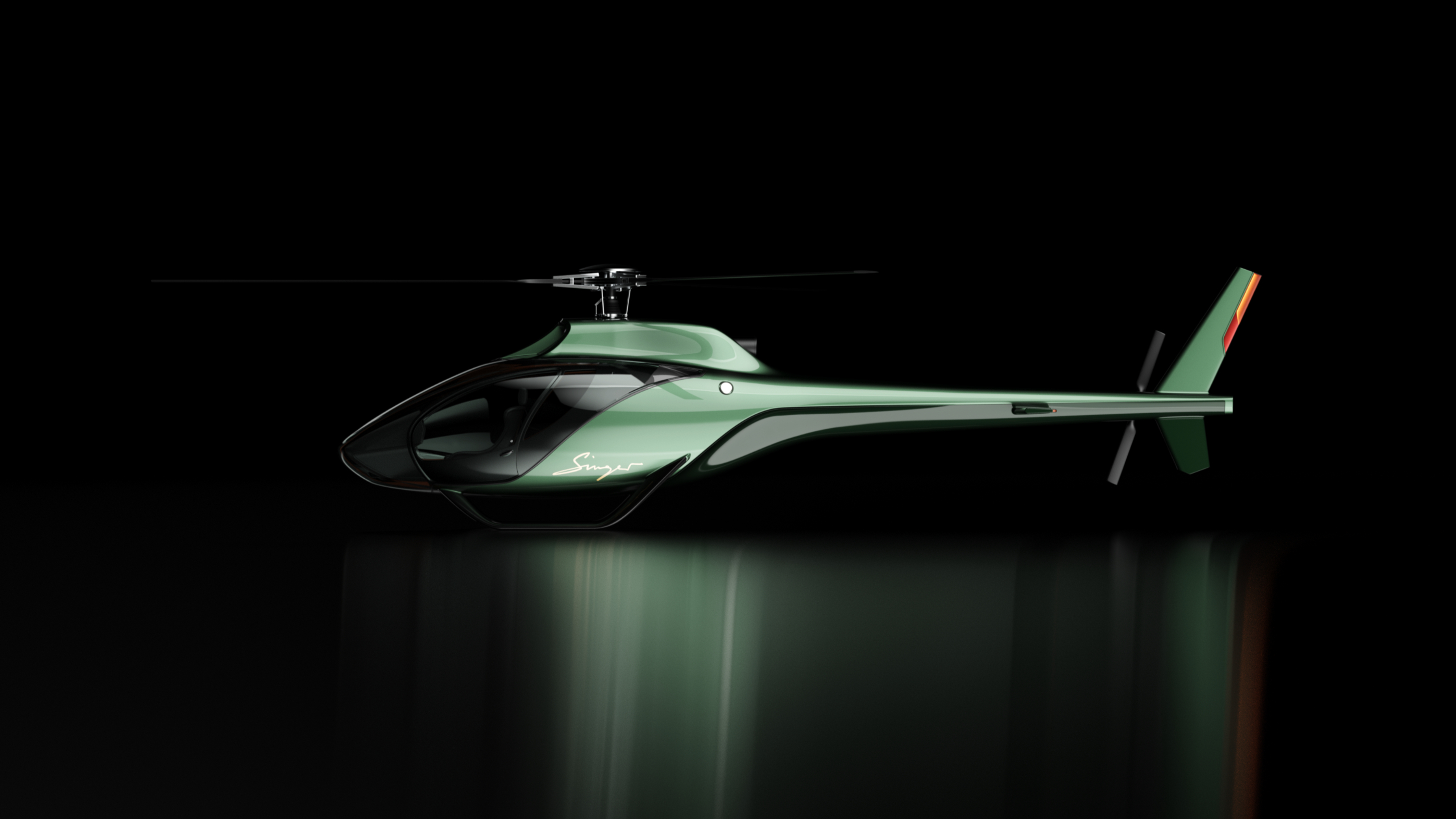 ACH125 exterior silhouette and integrated landing skids