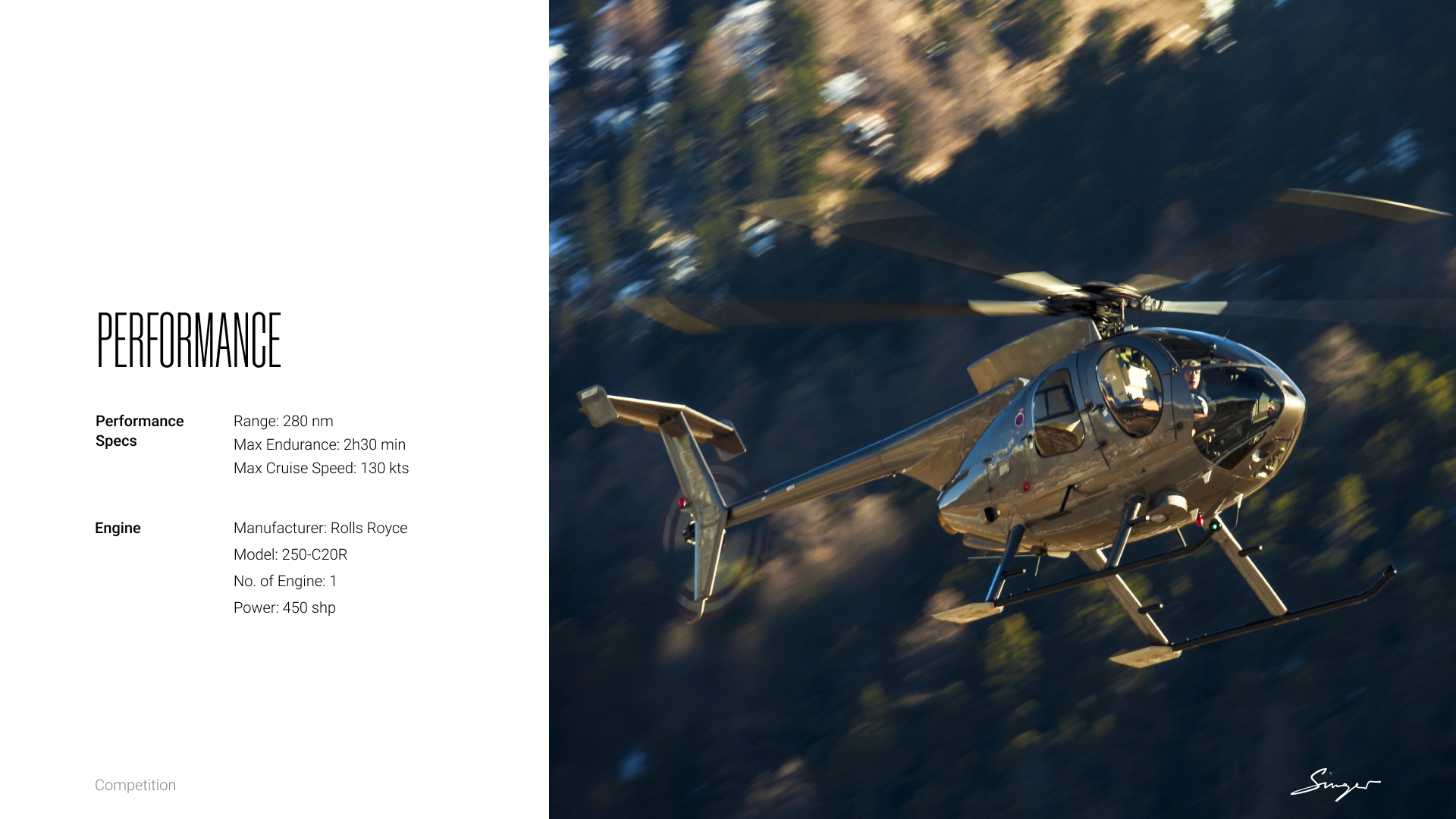 MD 500E performance
