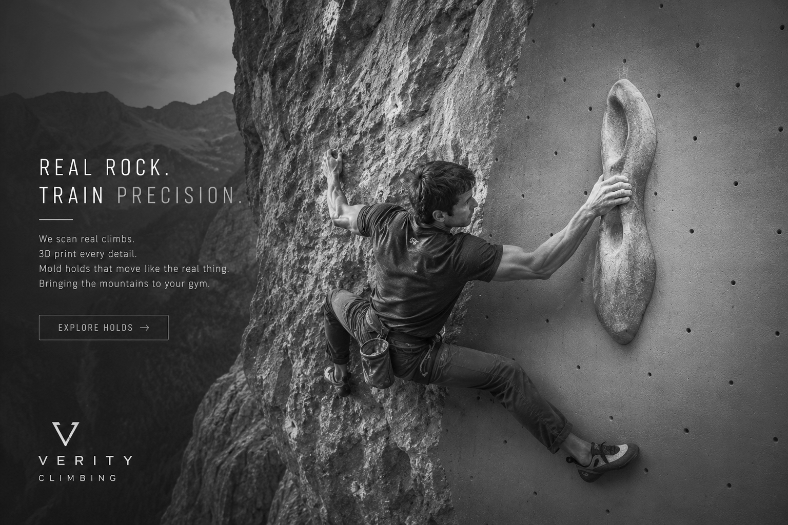 A climber on real rock