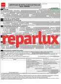 Certificado eléctrico Reparlux