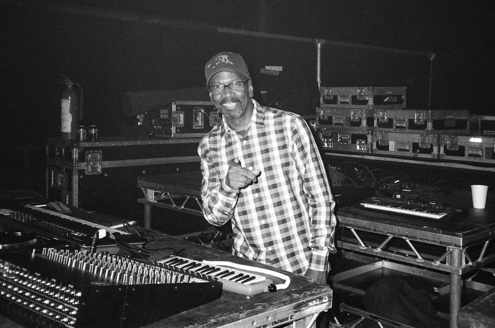 Larry Heard DJ At Warehouse Project Depot Mayfield Manchester. Events, Music Photography. Photo taken by Rob Jones @hirobjones on 35mm film
