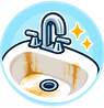 Water stains caused by hard water