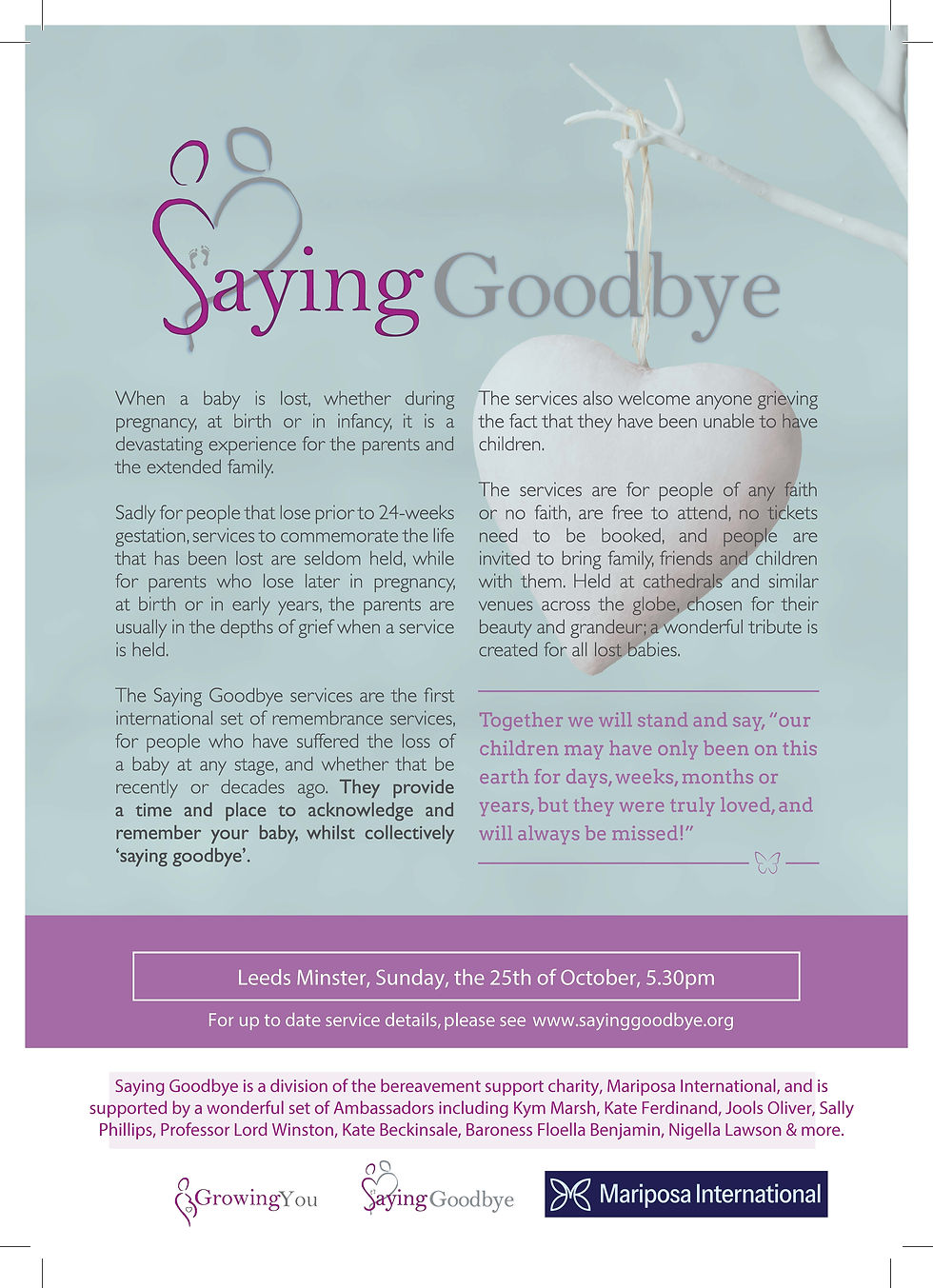 Saying Goodbye Service at Leeds Minster