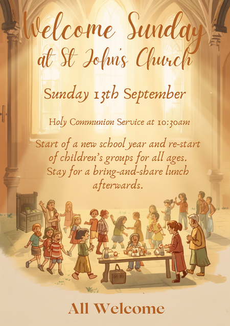Advance Notice - Welcome Sunday, 13th September