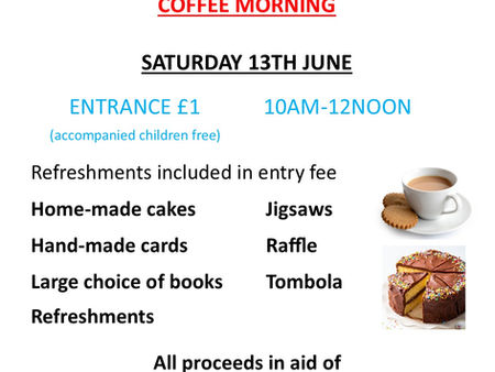Coffee Morning at St John's - in aid of Bilton & Woodfield Library