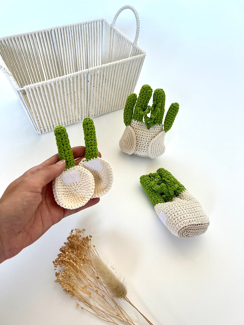 Miniature : Jouet dinette éducatif au crochet – fenouil pour manipulation et éveil