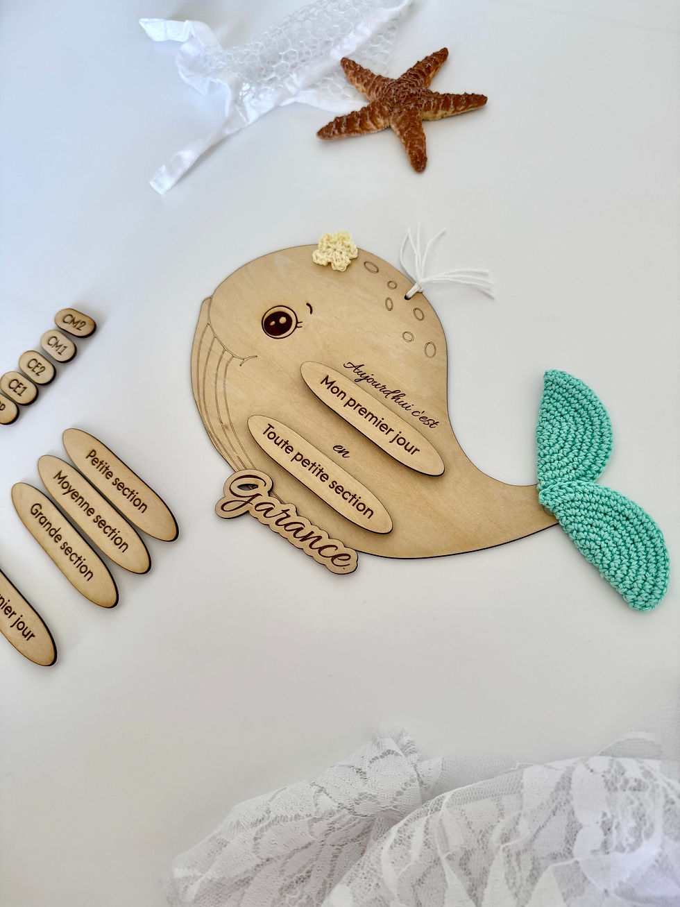 Miniature : Pancarte rentrée scolaire en bois 