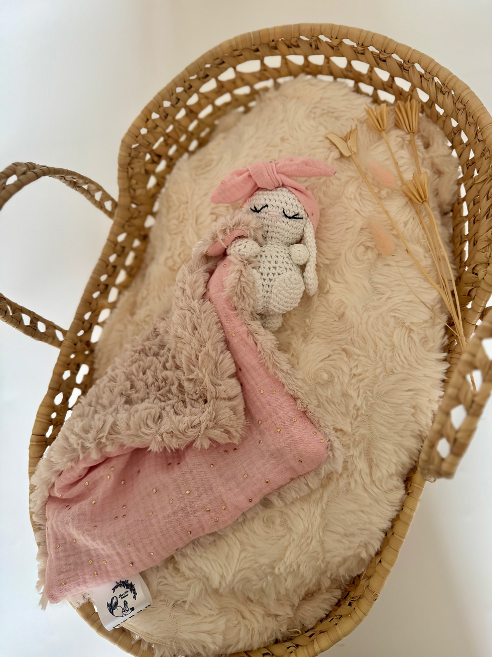 Miniature : doudou lapin crochet personnalisé avec prénom