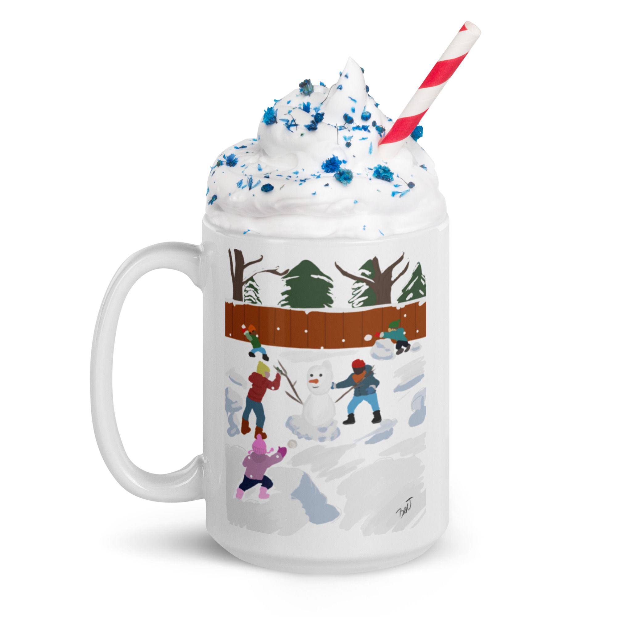 Winter Wonderland 15 oz White Mug