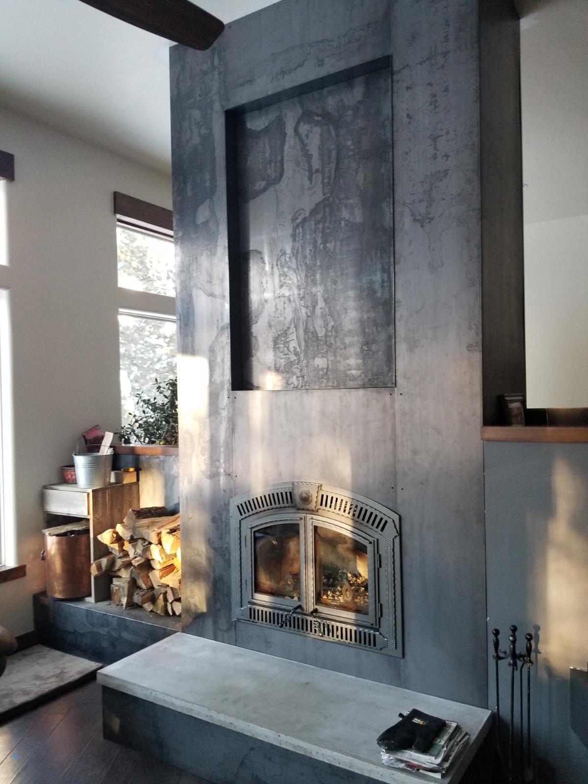 Hot Rolled Steel Fireplace