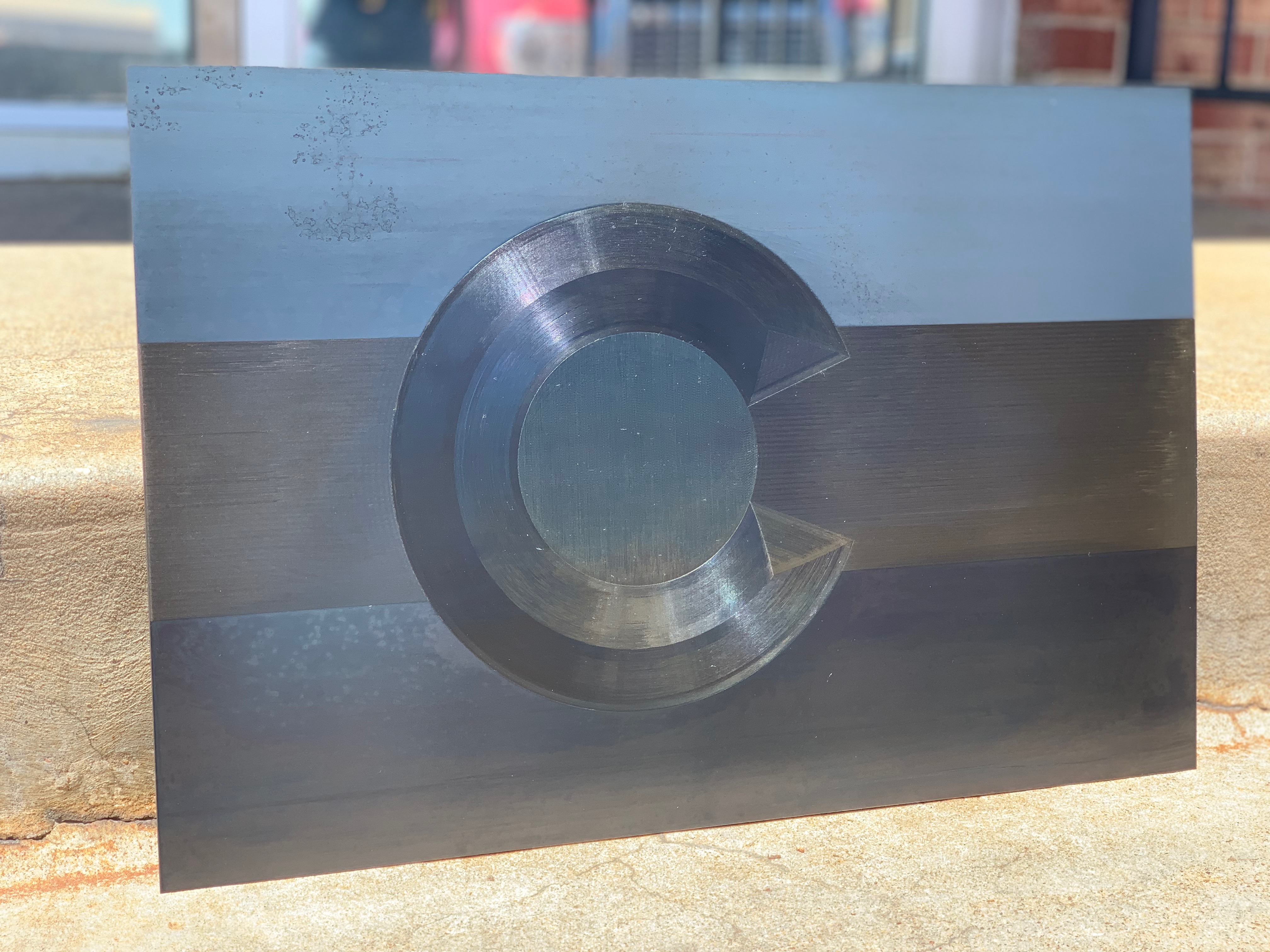 Steel Colorado Flag