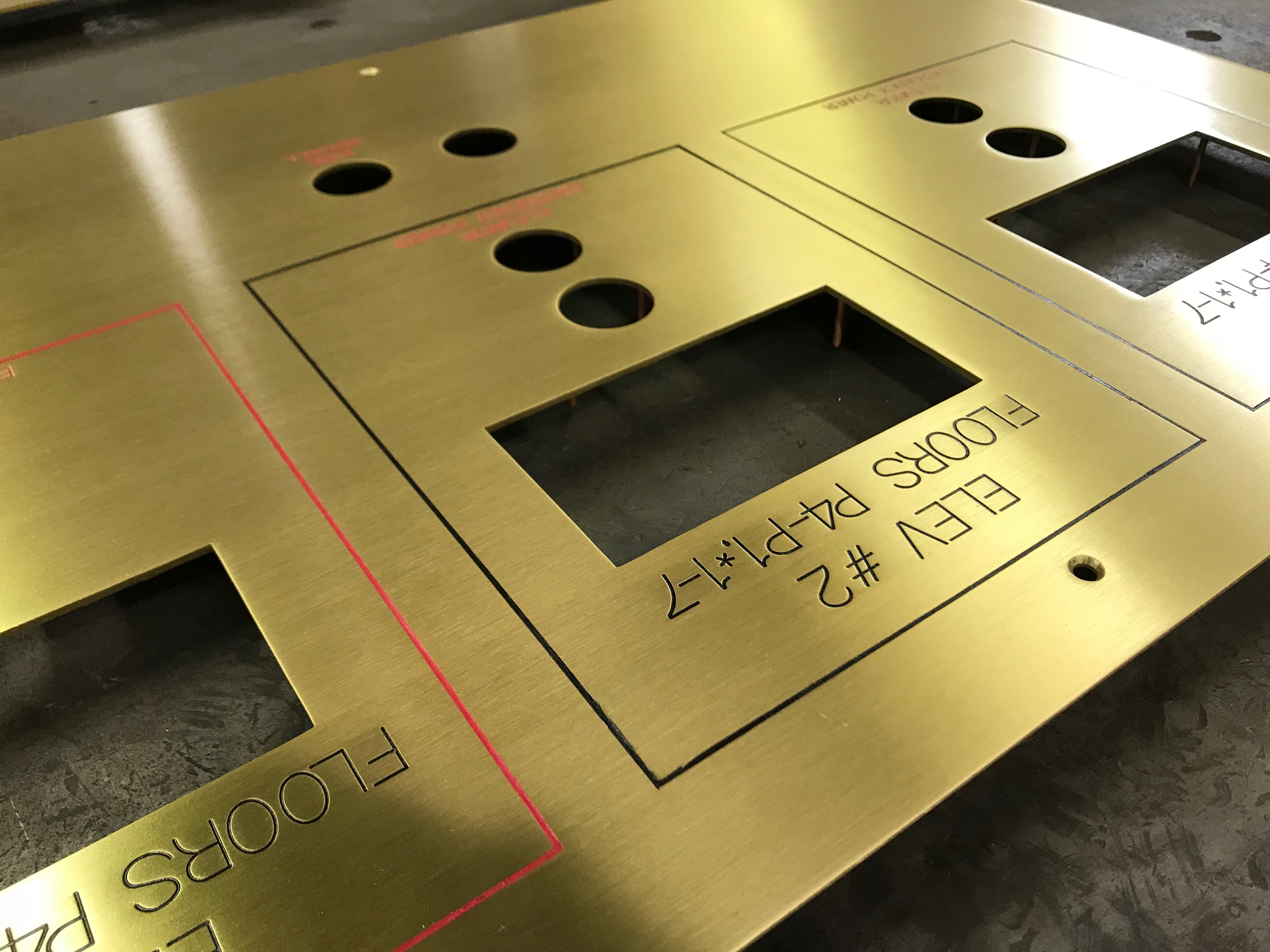 Engraved Brass Fire Control Panel