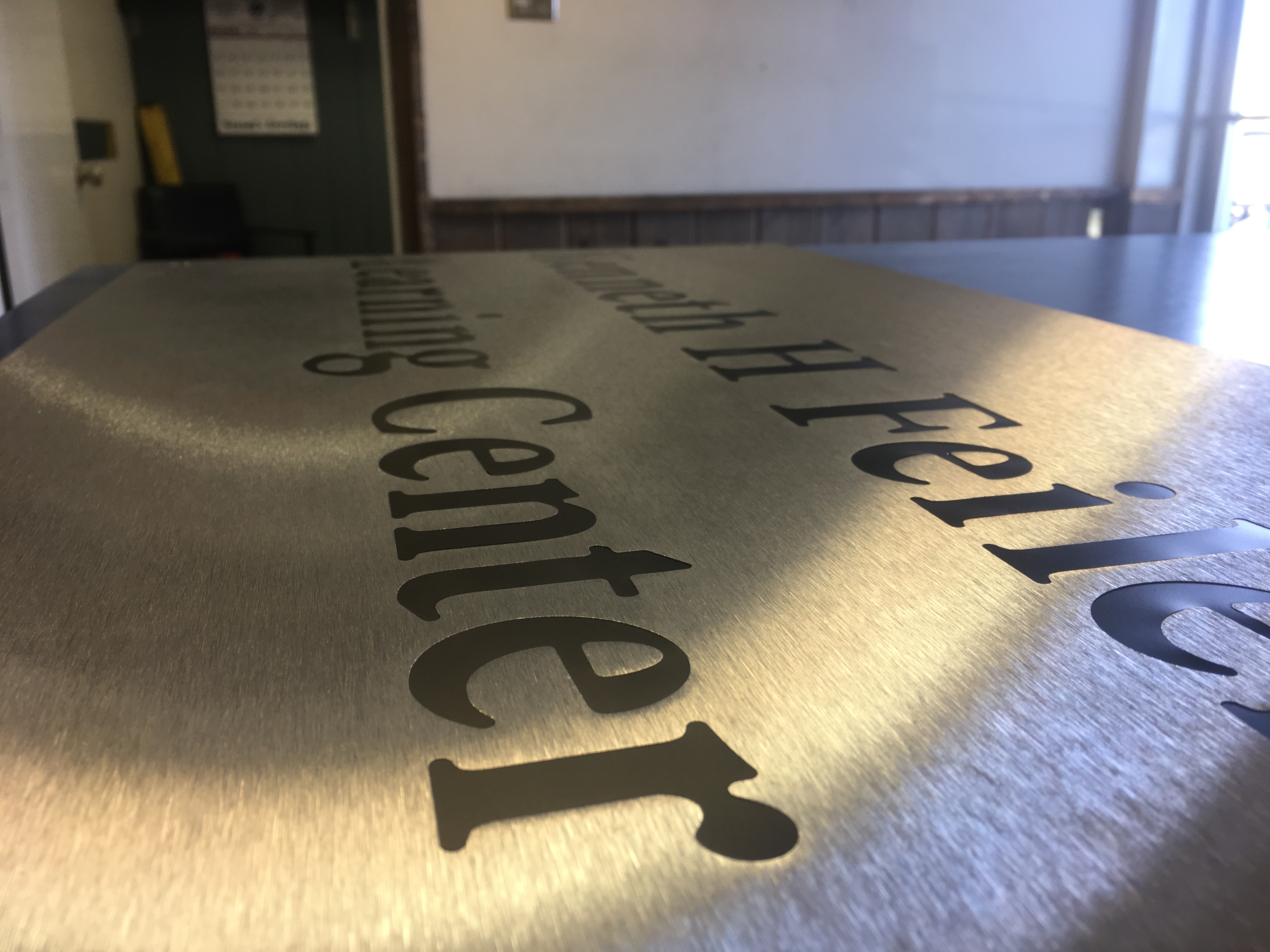 Engraved Aluminum with Plastic Inlay