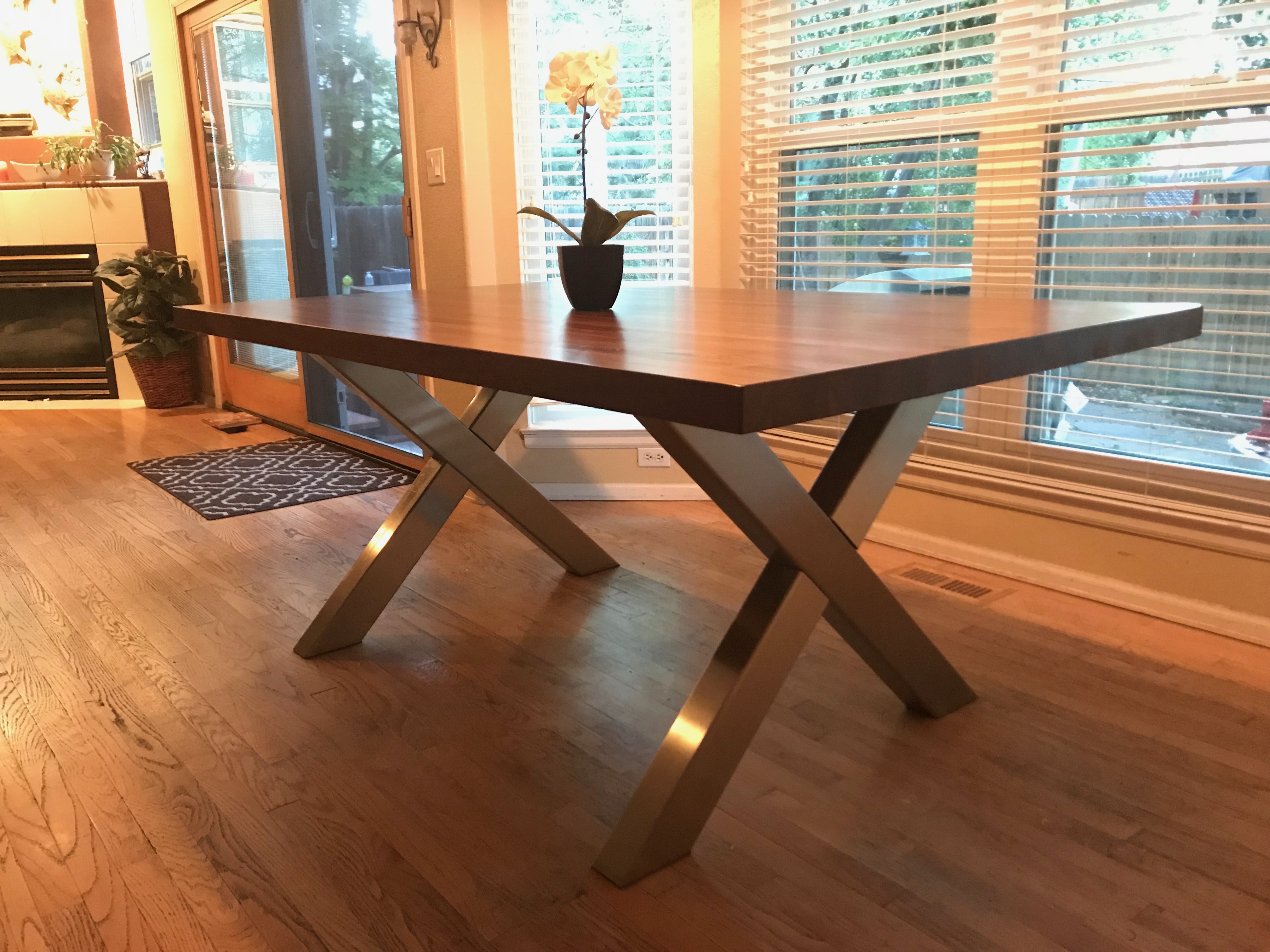Stainless Steel "X" Table Base