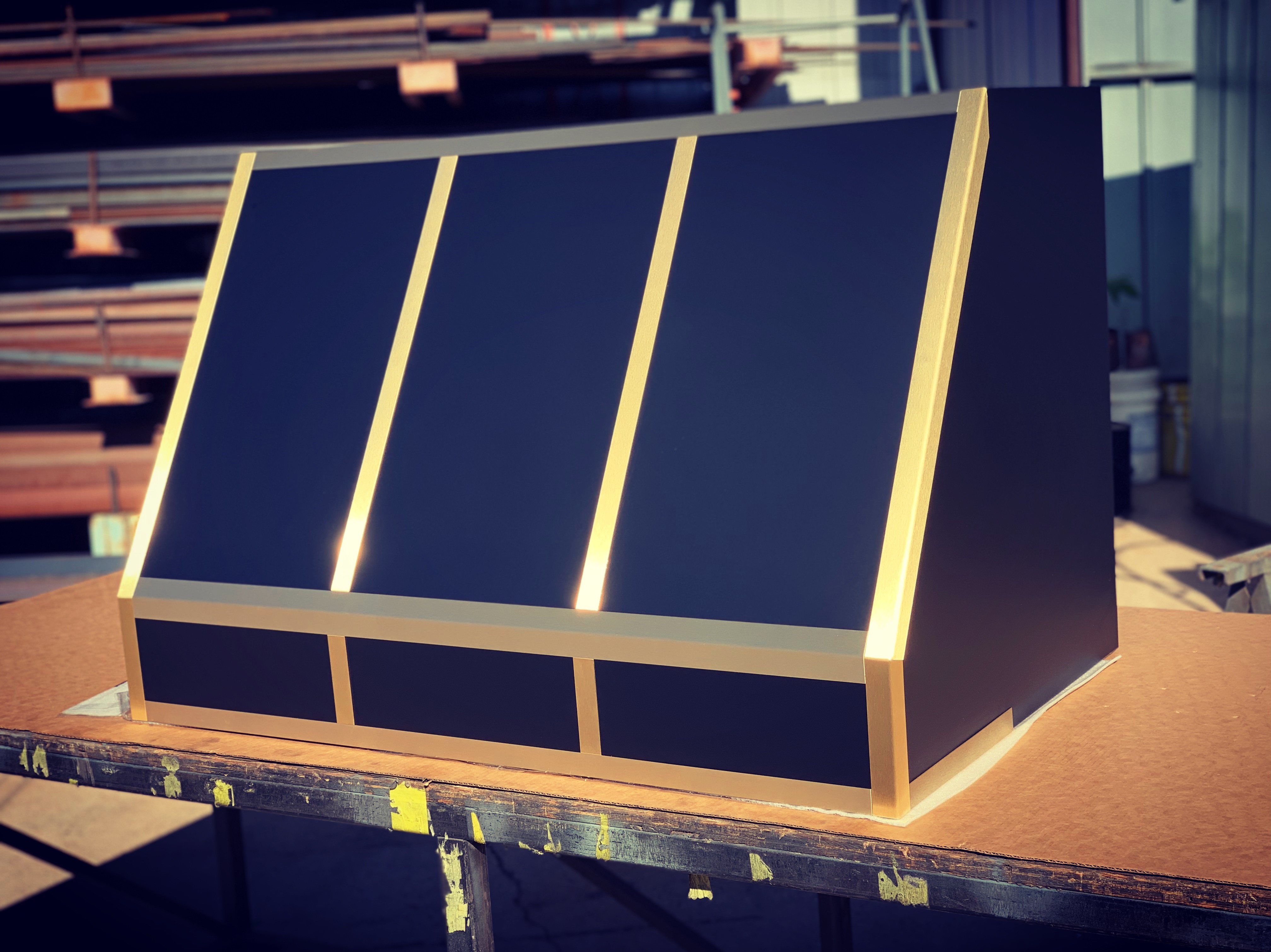 Black and Brass Kitchen Hood
