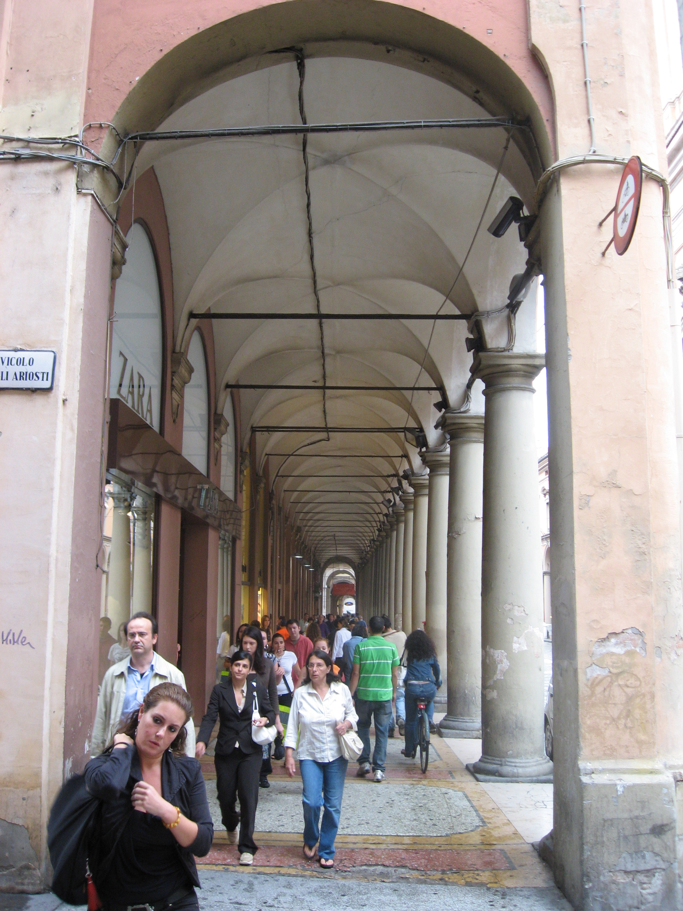 Collonades in Bologna, Italy