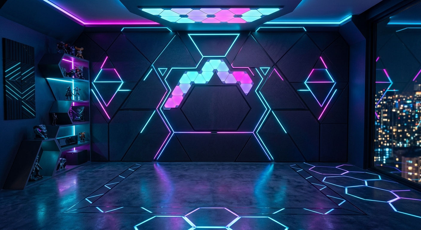 Modern Geometric Neon Studio