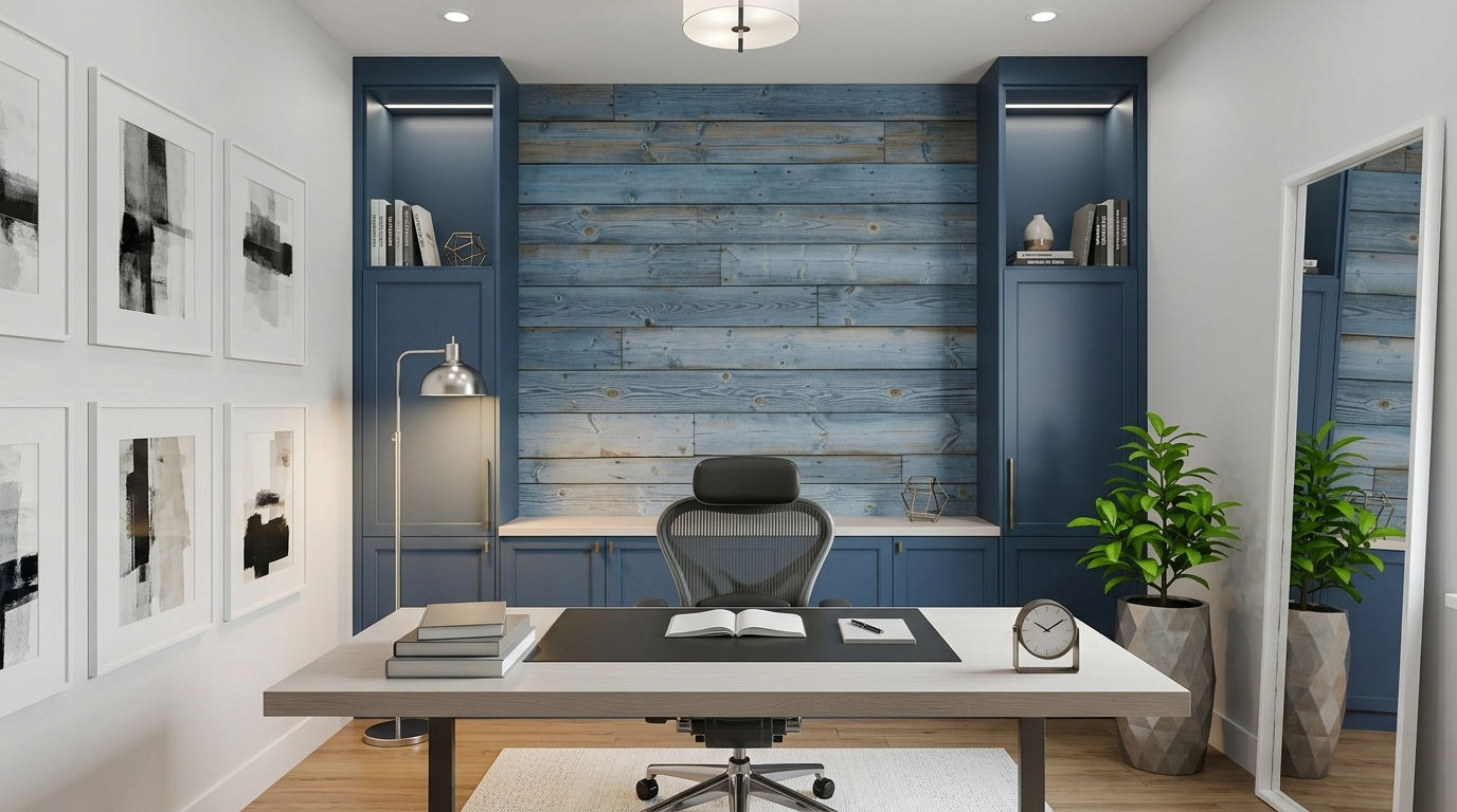 Modern Navy Accent Suite