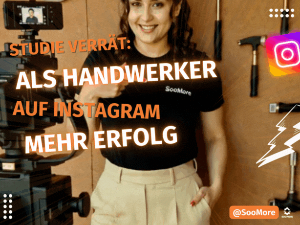 Handwerkerin erklärt im Video die Instagram-Studie für mehr Reichweite und Erfolg im Handwerk.