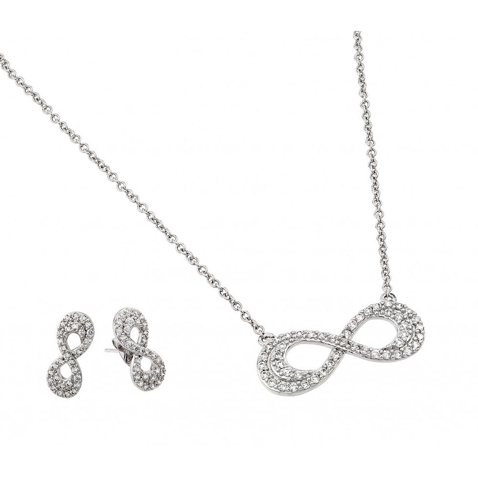 Infinity Earrings & Necklace Set