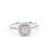 Thumbnail: Square Halo Round Engagement Ring