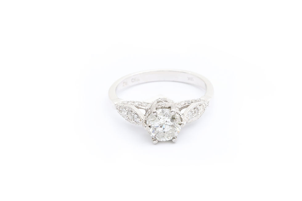 1.02ct Round Vintage Style Engagement Ring