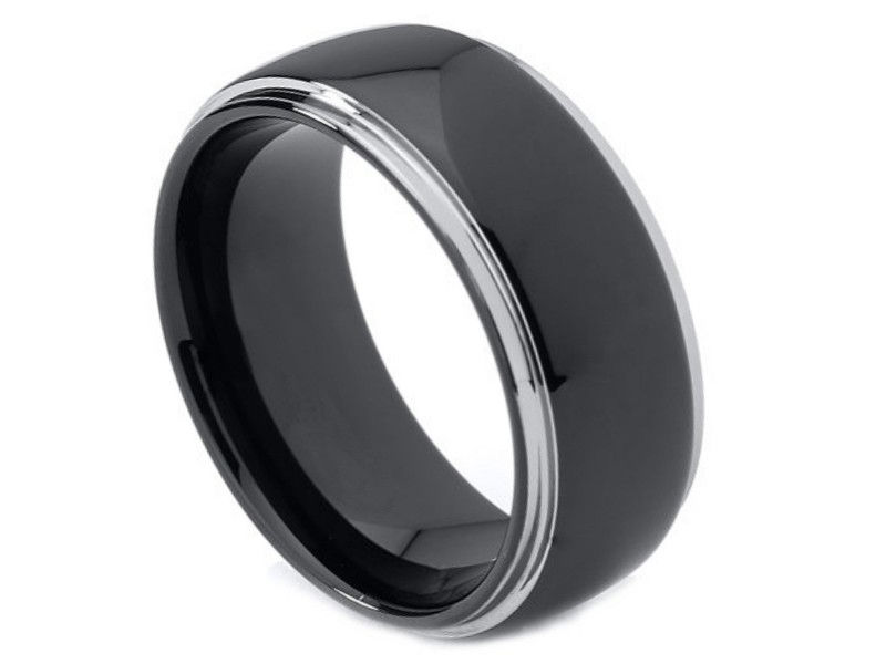 Domed High Polished Black IP Plated Rounded Edge – 8mm