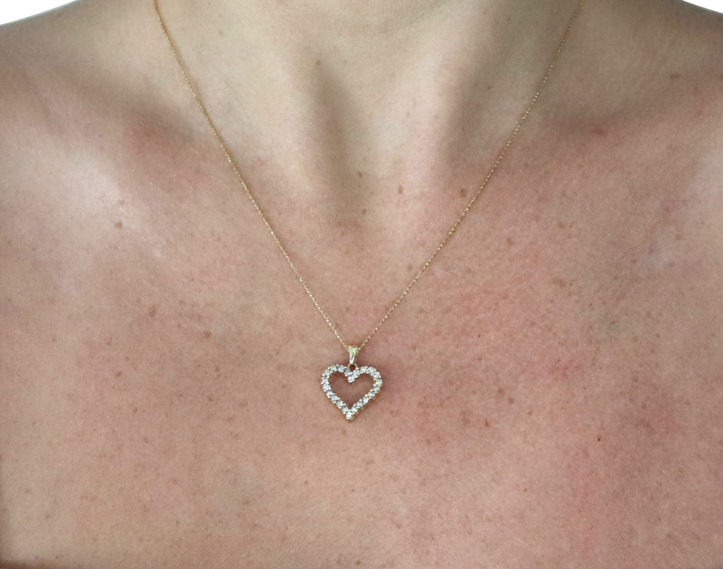 Diamond Open Heart Necklace