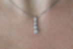 Thumbnail: Three Stone Bezel-Set Necklace