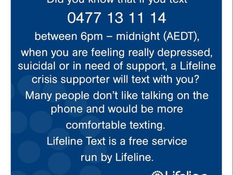 Lifeline Text 0477 13 11 14