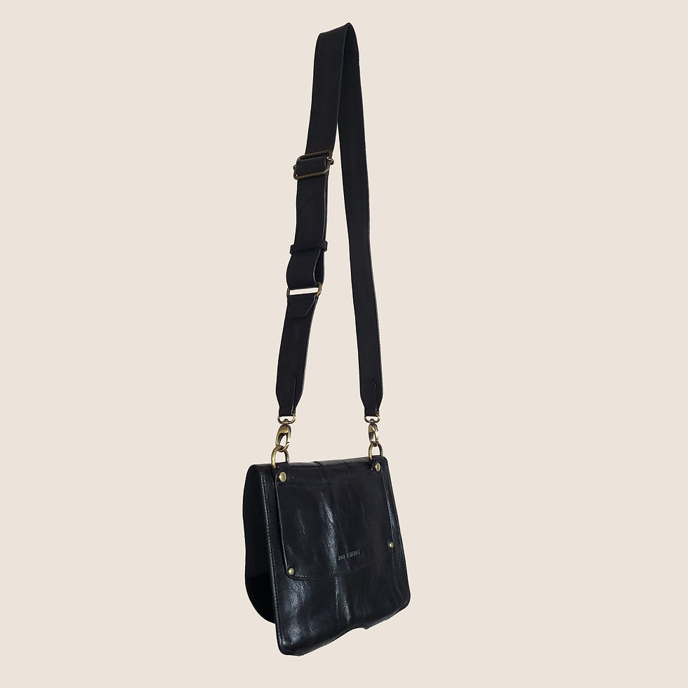 Thumbnail: 2-POCKET BAG BLACK - 25 MM STRAP