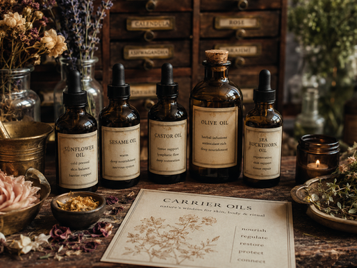 Understanding Carrier Oils: How to Choose the Right Oil for Skin, Tissue, and Ritual Care