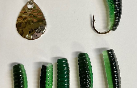 Google eye spinner-1/8oz-green&black