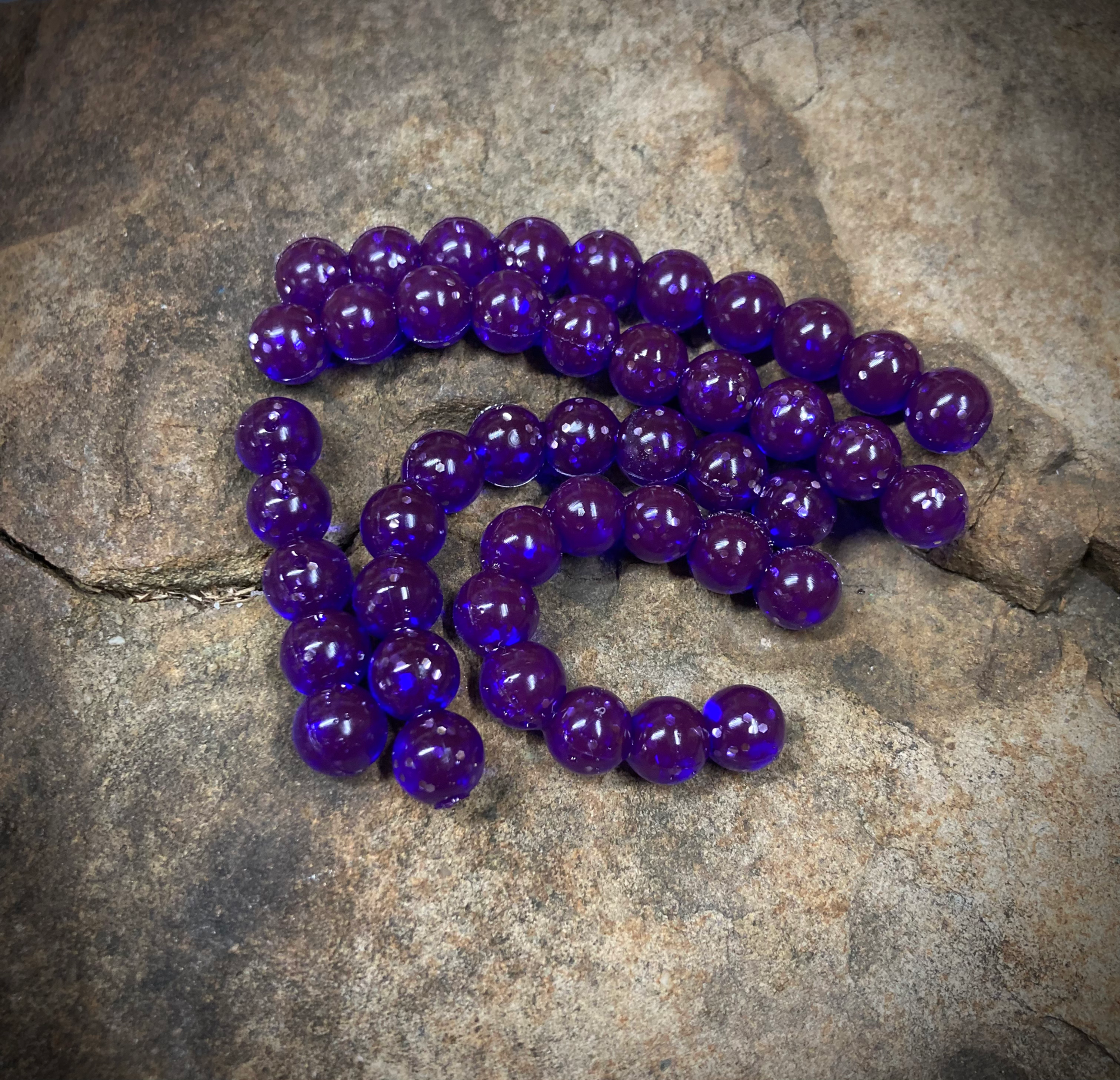 Trout eggs-purple silver flake