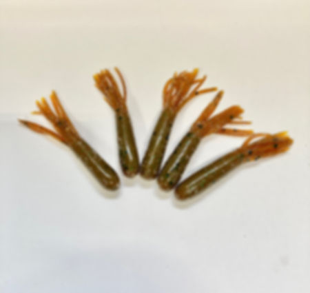 Bass Tubes-2 1/2 inch-Burnt Org 5 Pack