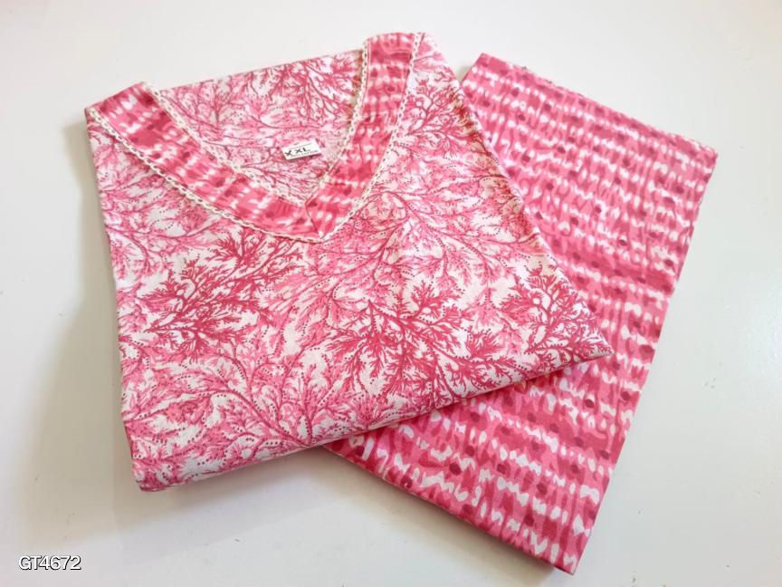 Pure Cotton Kurti Pant Set 😍