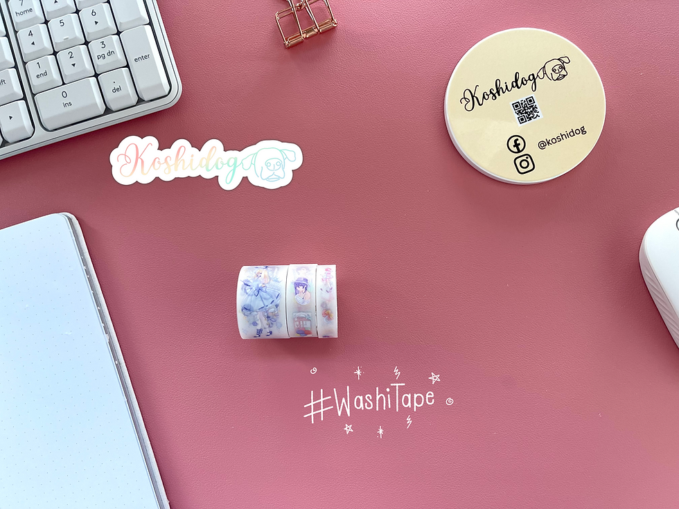 Aesthetic girl planner tape set 3 rolls