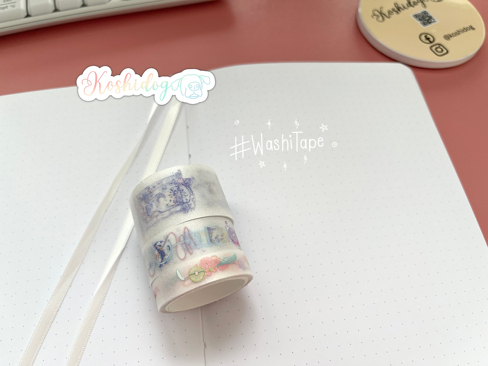 Journaling tape with fantasy girls and magical illustrations