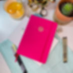 Mandala Pink KoshiDog Journal with gold-foiled mandala and pink fabric hardcover