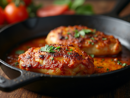 Delicious 30 Minute Spicy Cajun Chicken with Creamy Garlic Parmesan Sauce and Side Dishes