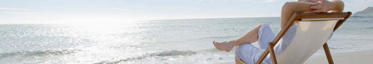 Strand ontspanningsscène