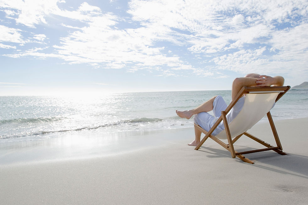Scène de détente à la plage