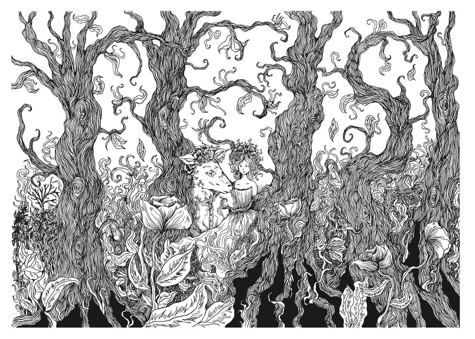 Titania and Bottom In The Magical Forest