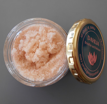 Ylang Ylang and Himalayan body scrub, Dahlia, Bath salts, body scrubs, deconstructed bath bombs TNT