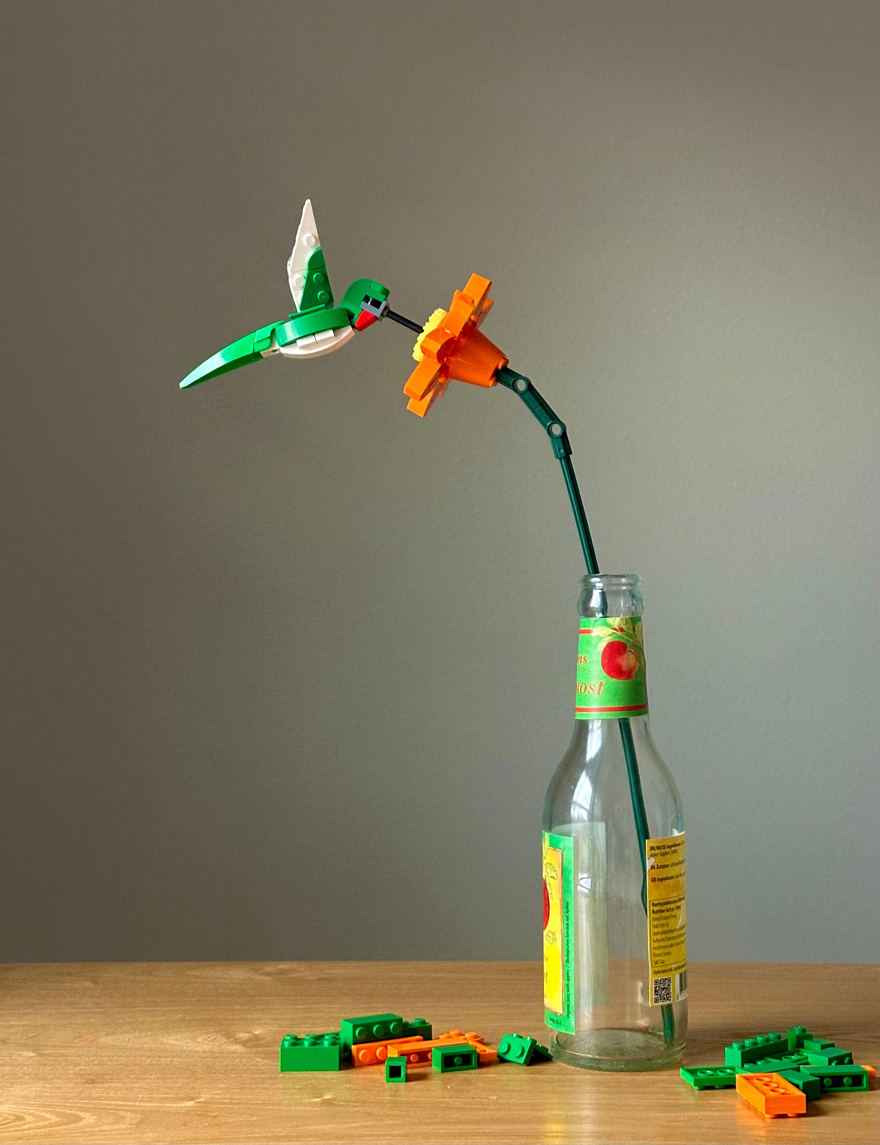 HummingBird With Flower Bricks & Instructions