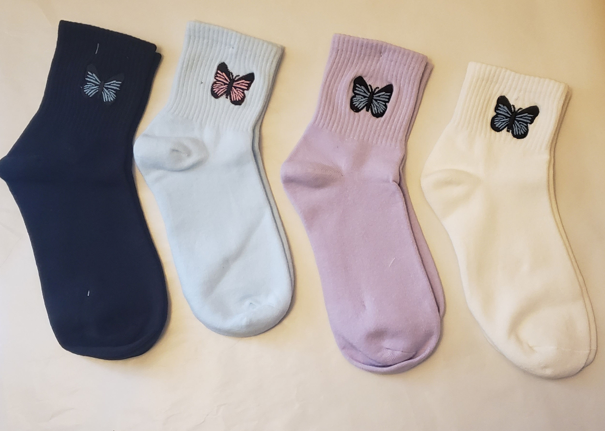 Lavender Butterfly Socks