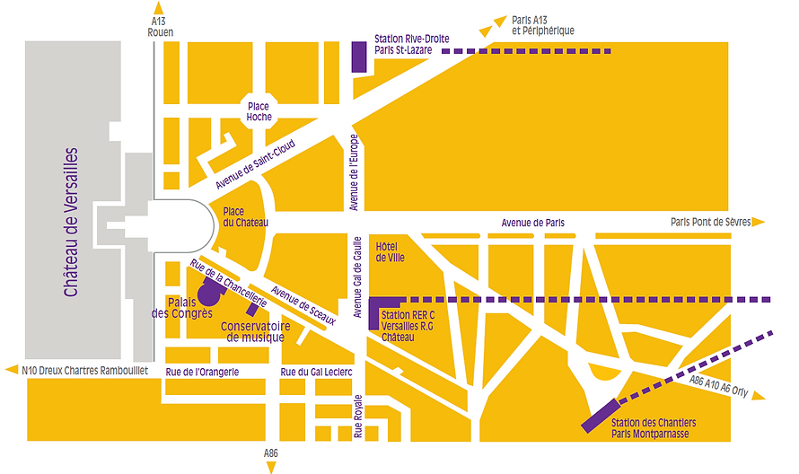 Plan d'accès Palais des congrès de Versailles